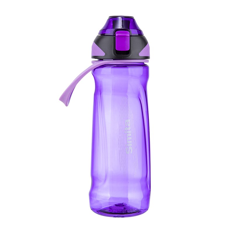 Simita Plastic Water Bottle, Portable Leakproof Drinkware, Sports Protein Shaker Bottle, Tritan, BPA-Free, With Tea Strainers: Purple
