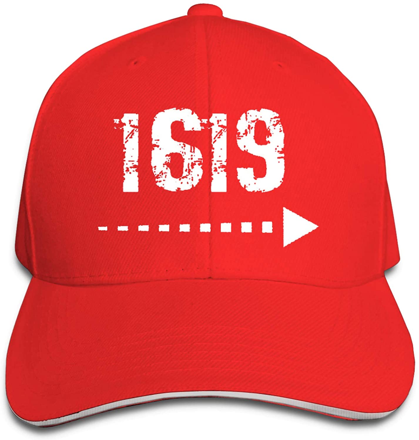 1619 Unisex Sandwich Baseball Cap: Rood