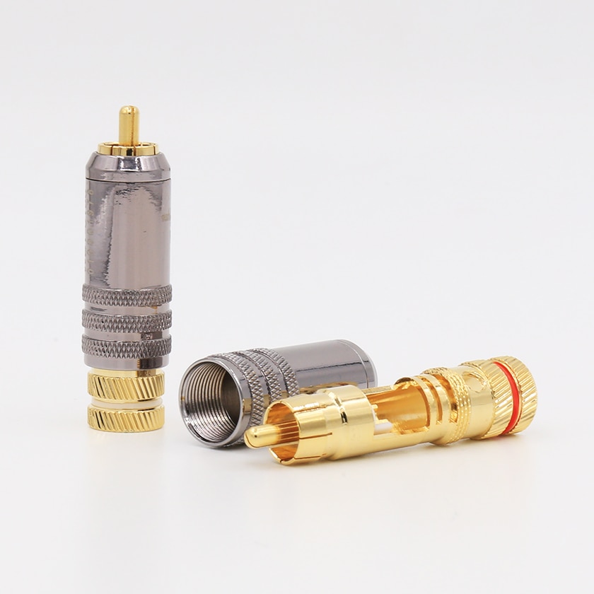 4PCS WBT-0150 Gold überzog RCA stecker jack RCA stecker für hifi RCA interconnect audio kabel