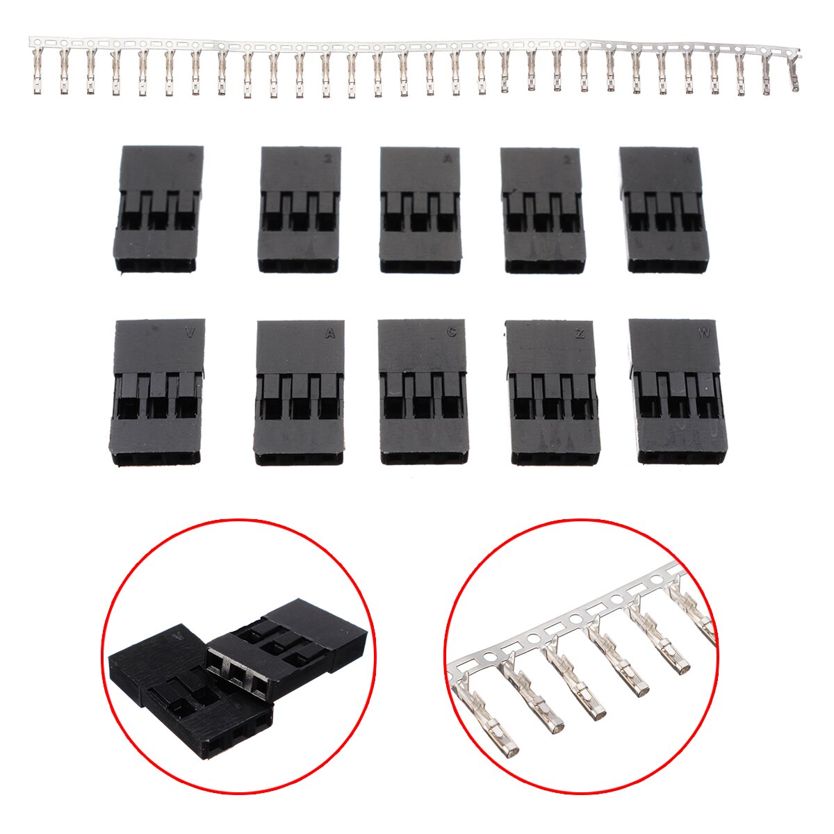 30Pcs Mannelijke &amp; Vrouwelijke Vergulde Terminal Met 10 Roer Plug Gesp Connector Voor Rc Auto Model Servo connector