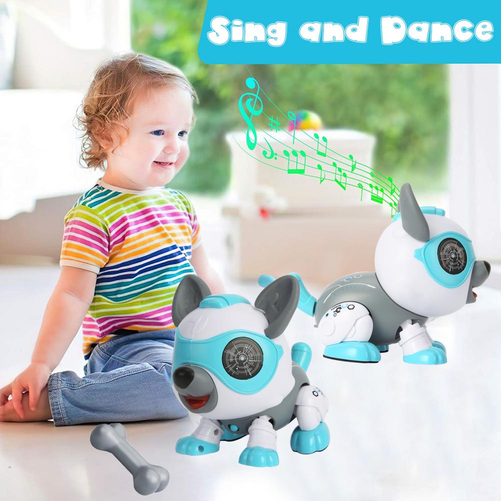 STEM Toy DIY Robot Dog Remote Control Electronics Puppy Pet Interactive with RGB Light Flashing Eye for 6+ Year Old Boys Gi
