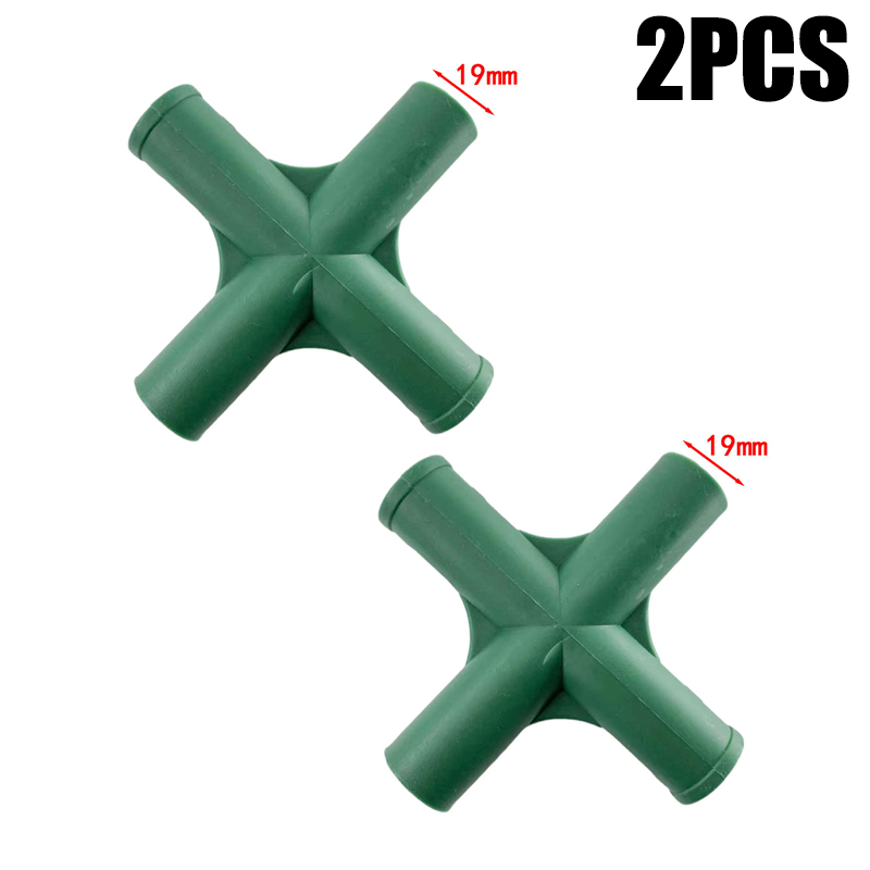 19MM Gardening Plastic Wrap Joint Tube Plug In Parts Greenhouse DIY 3Ways 4Ways Connector Bracket Frame Installation Accessories: Gold
