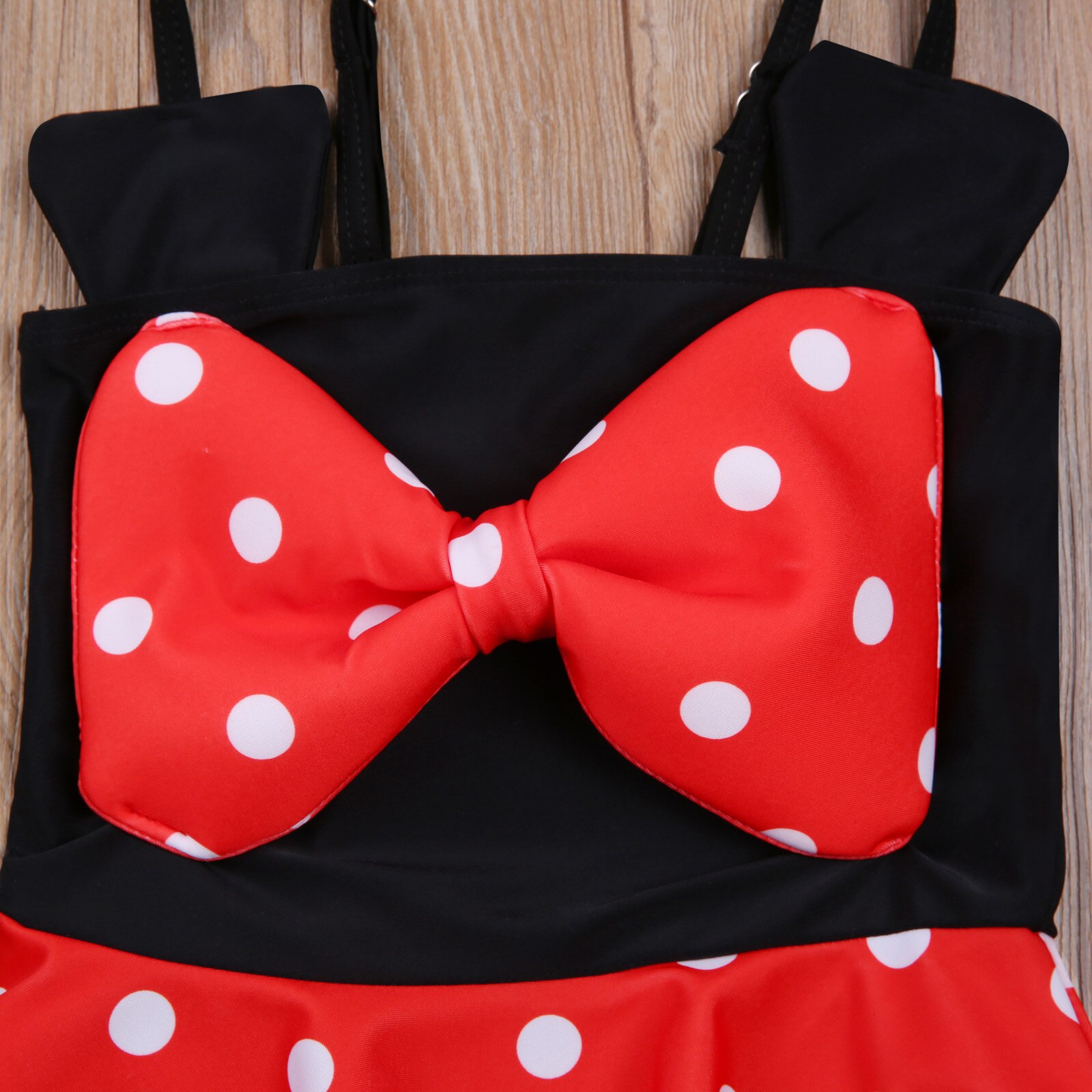 Children Swimwear For Girls 2Piece Children Swimsuits Girls Swimsuit Kids Bathing Suit +Cap Red Polka Dot Bowknot Swimwear Suits