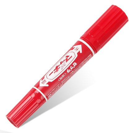 6 Pcs/Lot Zebra MO-150-MC Hi-Mckee Oil-Based Marker 1.5-2.0MM &amp; 6.0MM Dual Tip Marker Pens Office School Supplies: Red