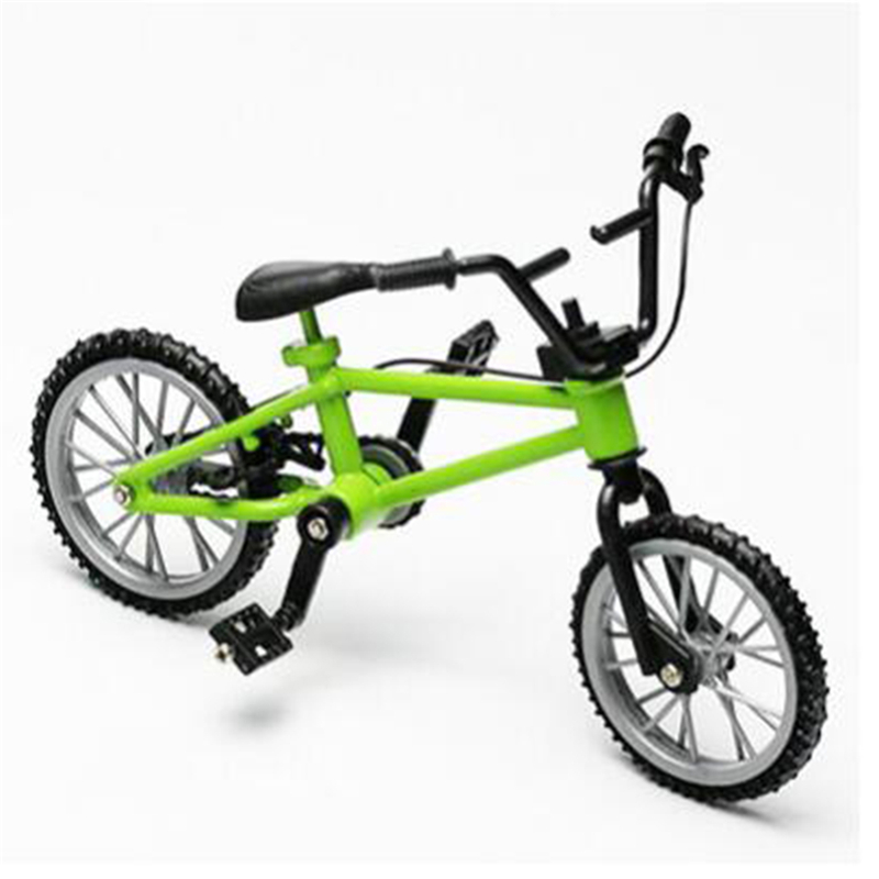 Gribebræt cykellegetøj med bremsereb blå simuleringslegering finger bmx cykel børn mini størrelse: Grøn