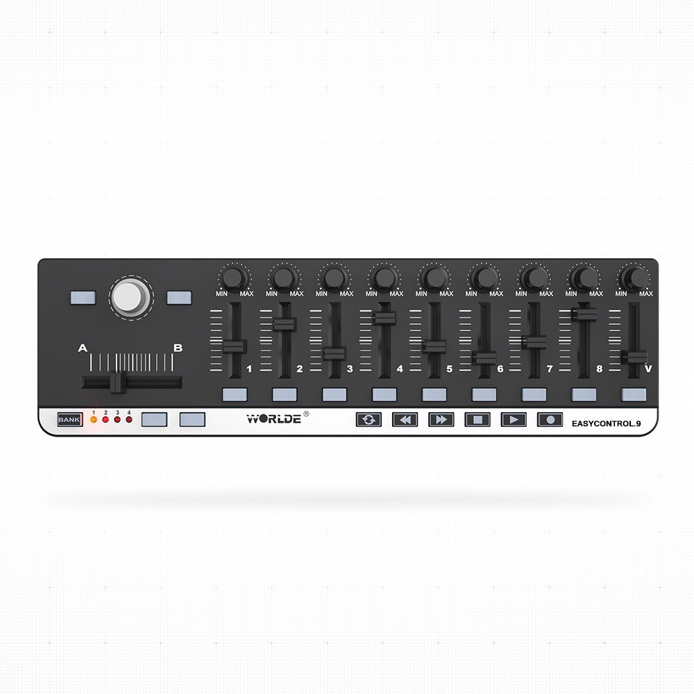 Worlde EasyControl.9 MIDI Controller Portable Mini USB 9 Slim-Line Control MIDI Keyboard Instruments Electronic Organ