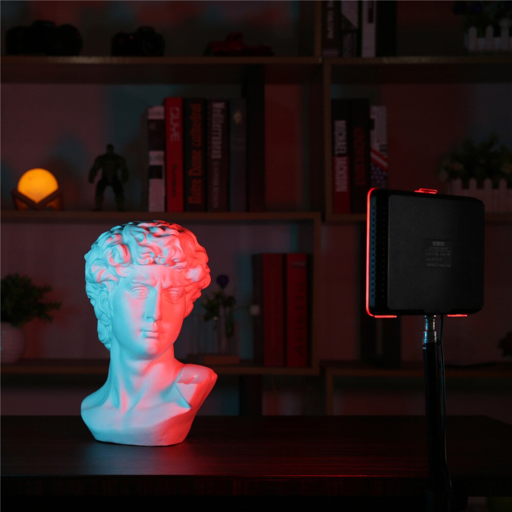 Dimmbare led-videoleuchte mit 5600k usb-anschlüssen, verstellbarem stativ und farbfiltern für tisch- und flachwinkelaufnahmen