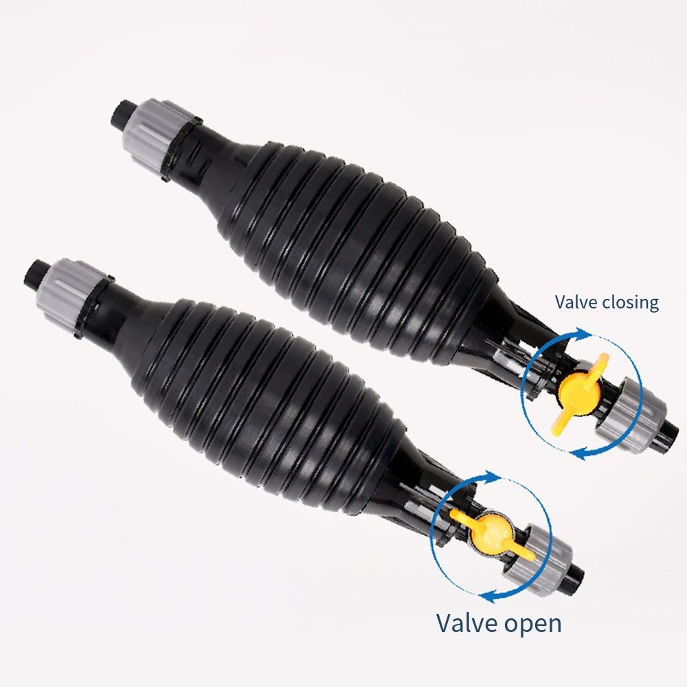 Universal Hand Gas Oil Pump Manual with Flow Valve Portable Hand Gas Pump Safe Oval Gasoline Siphon Hose Pump Oil