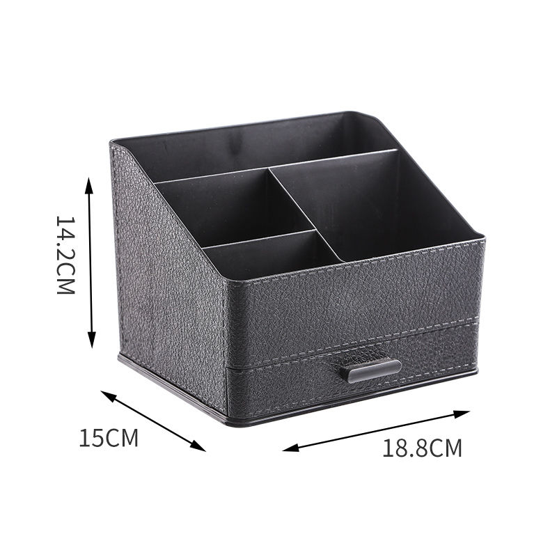 Organisateur de tiroir de bureau, porte-crayon de bureau, boîte à badges divers, papeterie fournitures de bureau, d'école et de salon: black-5grid