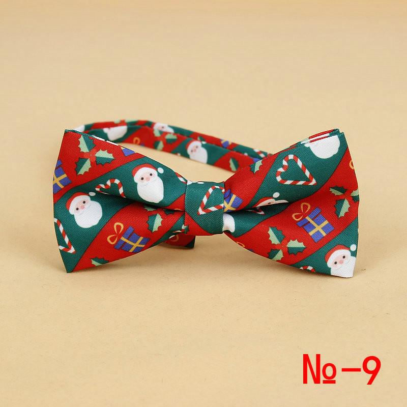 Menn & #39 ;s julesløyfe bomull festival tema slips snøfnugg juletre mønster herre sløyfe julefest for menn: 9