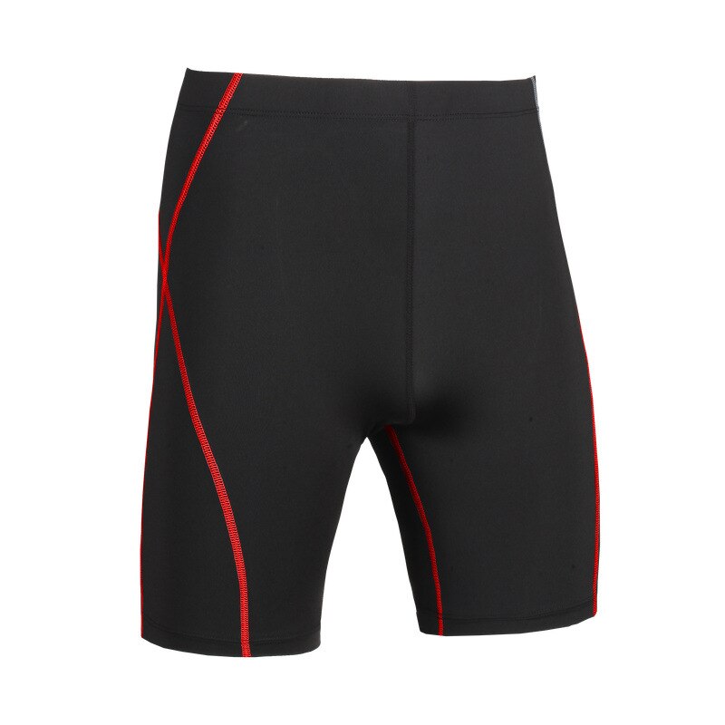 Men Soccer Sports Gym Sportswear Compression Football Basketball Running Shorts Tights breathable Fitness Vest Shirts: red line short / L