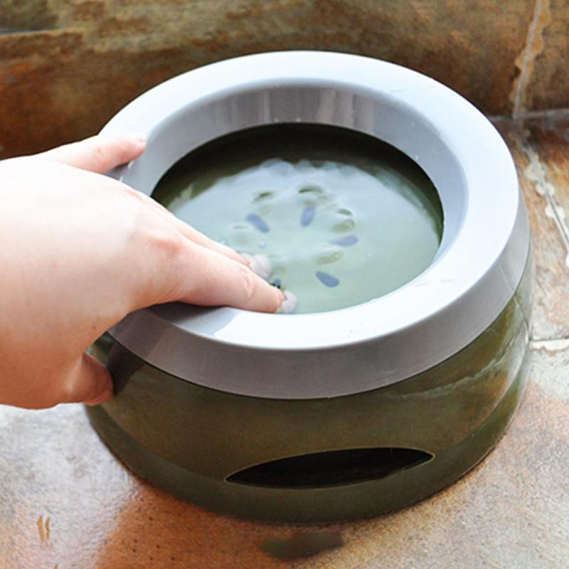 Cat Dog Splash Proof Drinking Bowl Puppy Food Drink Water Feeder Pets Supplies Lightness Portability Convenient Carrier
