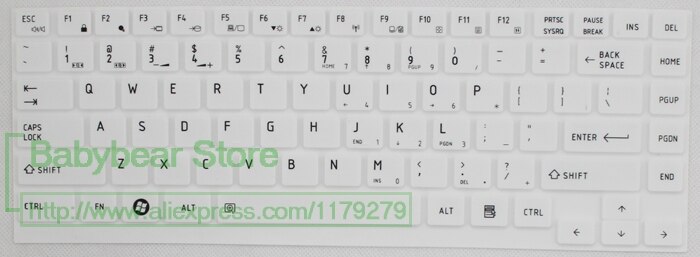 Silicone Keyboard Protective Film Cover Skin Protector For Toshiba R700 R830 Z830 U800 U800W U920T U900 Z935 W30T-A W30Da-A: allwhite