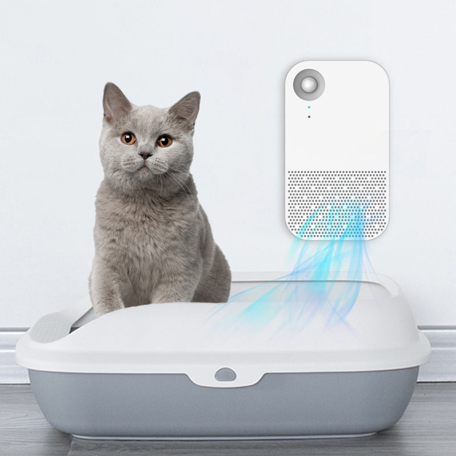 Purificateur d'air pour litière de chat, désodoris – Grandado
