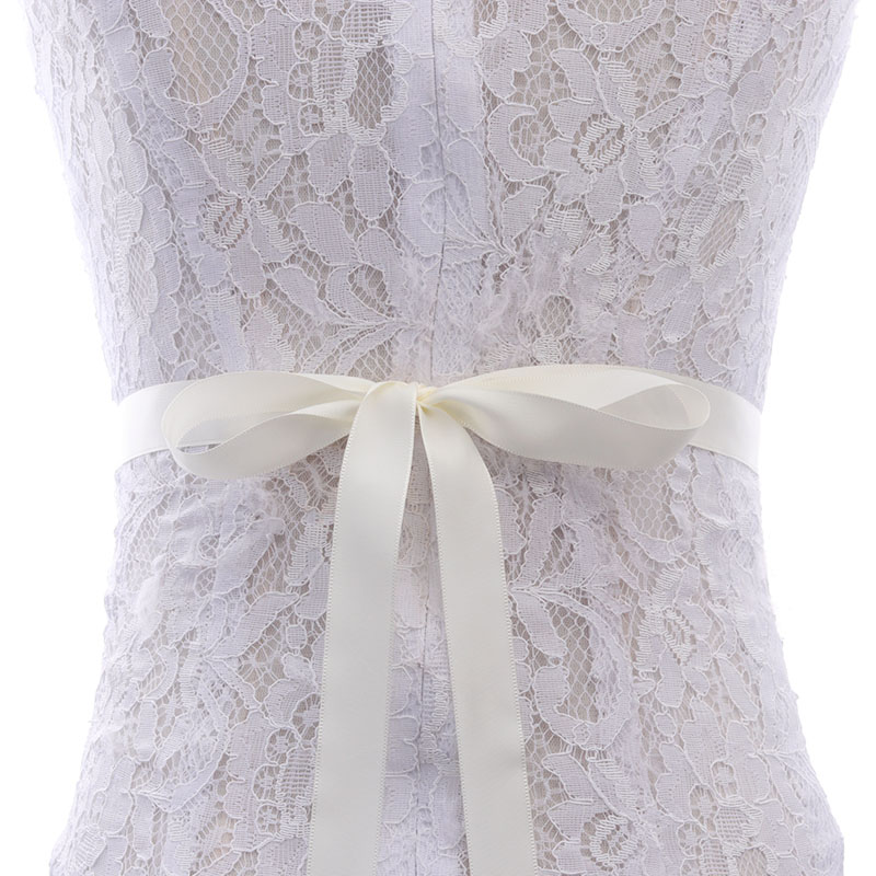Missrdress crystal pearls bryllup bælte diamant brude bælte sølv rhinestones bælte sash til brude brudepige kjoler  jk847: Elfenben