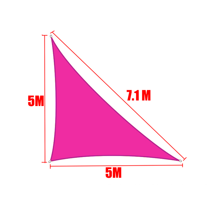 Voile pare-soleil étanche Rose rouge 420D carré Rectangle Triangle jardin terrasse auvent piscine ombre Camp randonnée cour auvent: Bourgogne