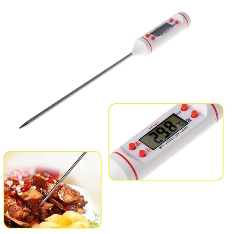 Digital Food Thermometer Probe with Instant Read LCD Screen Anti-Corrosion Kitchen Tool