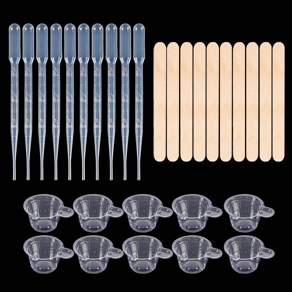 Epoxy Resin Casting Tools Kit Measuring Cup Silicone Mat Stirrer Mixing Dropper Stirring Stick Finger Cots Craft Jewelry Making: PA091