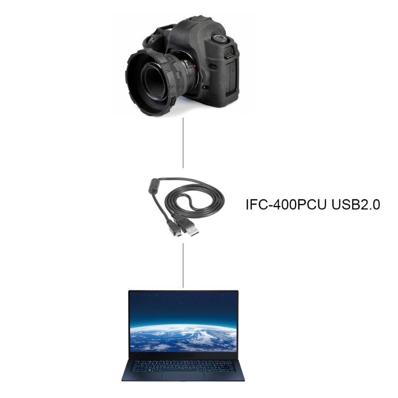 Cable de datos de carga de 1m IFC-400PCU Mini USB 2,0, Cable de transferencia de datos de vídeo, imágenes, para Series de cámaras Canon