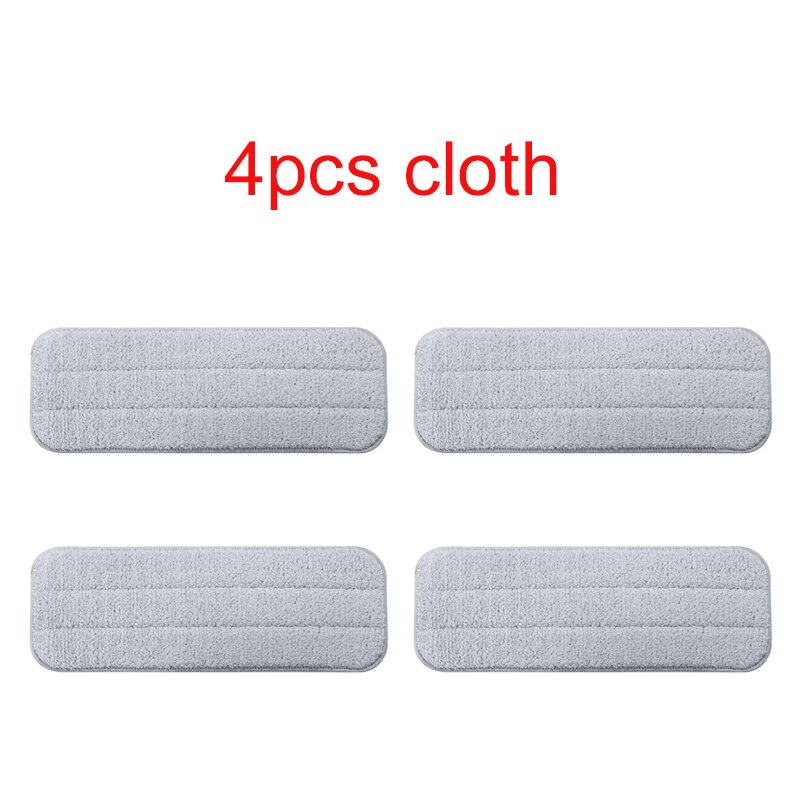 350ML Deerma Spray Mop 360 Rotating Handheld Water Spray Mop Cleaning Sweeper Mopping Dust Cleaner Carbon Fiber Cloth Fregona: 4 cloth