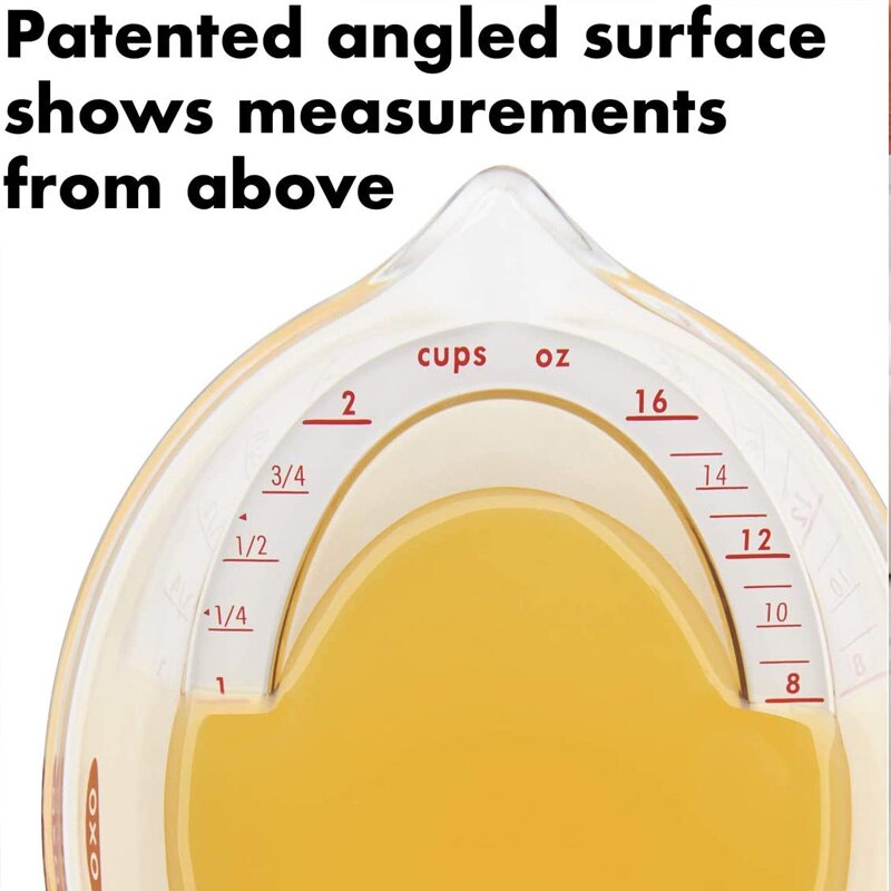 Angled Liquid Measuring Cup for Dry and Liquid Ingredients Kitchen Tools for Baking Beaker Liquid Measure JugCup Container