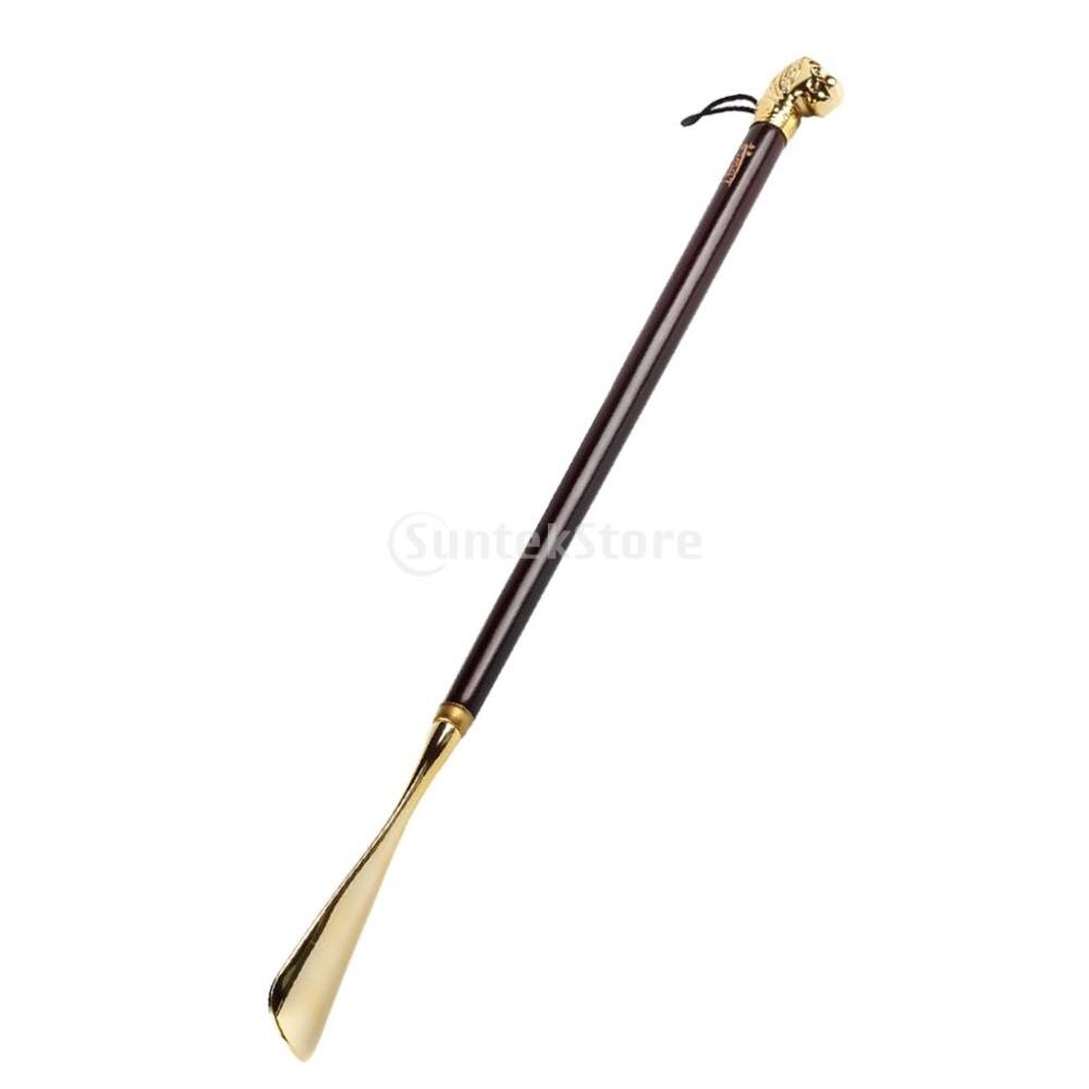 Cuerno de zapato de Metal con mango largo Unisex: Shoehorn 58cm