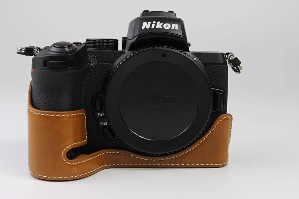 Pu Leder Kamera Tasche Hälfte Körper fallen Basis Für Nikon Z fc Zfc Z50 Z5 Z6 Z7 II Z6II Z7II p1000 P900 Digital Kameras