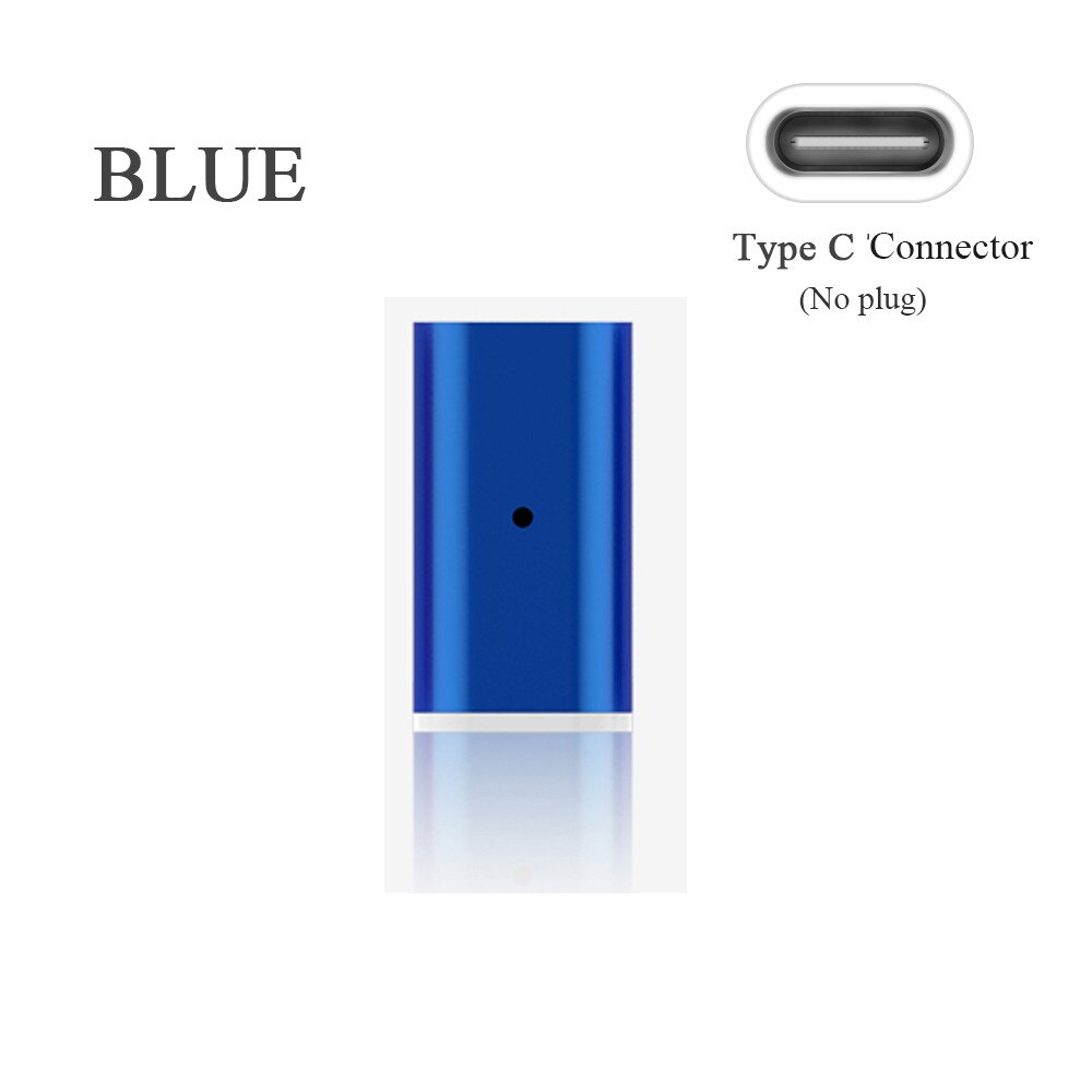 Mode Telefoon Adapter TYPE C USB Micro USB Magnetic Charger Converter Magnetische Adapter voor Magnetische Opladen Datum Kabel: Blue Type C Adapter