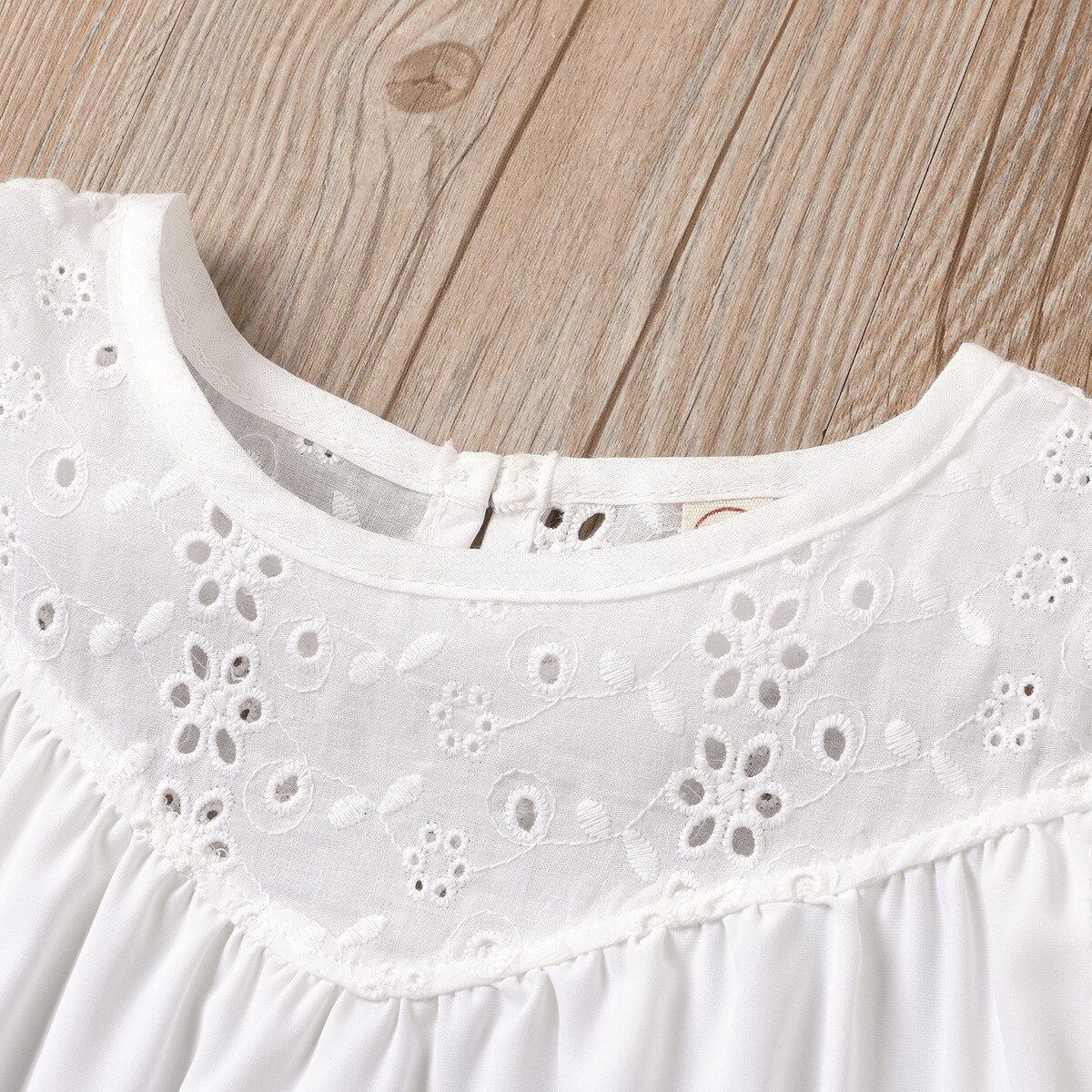 Summer Girl Blouse White Lace Shirts Cotton Sleeveless Toddler Shirts Girls Clothing