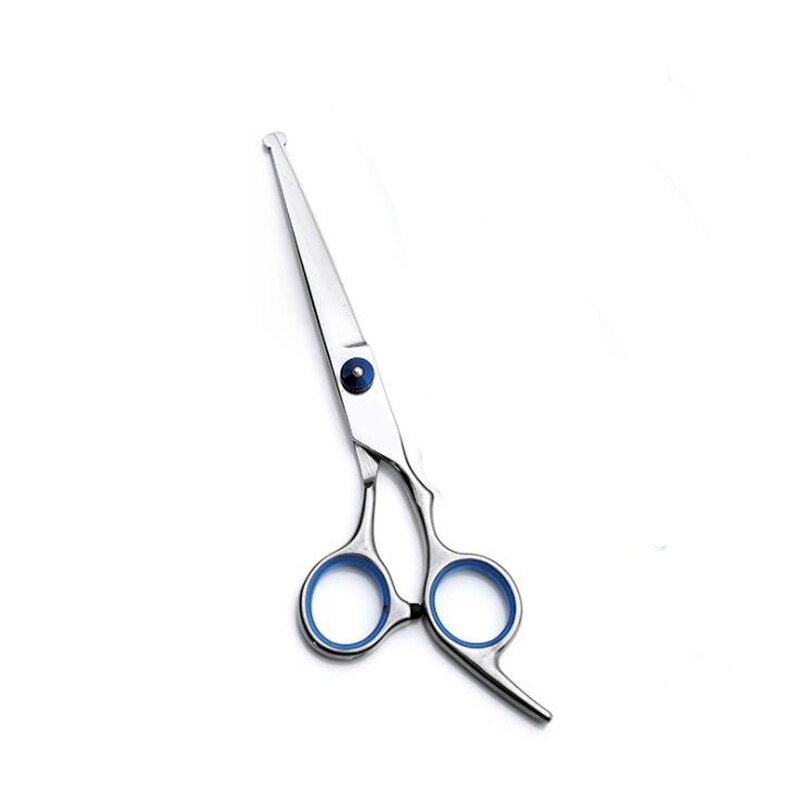Safe Scissors Fish Mouth Blue Pet Scissor For Dogs Cats Grooming Hairdressing Tools 6 Inch Straight Cut Tooth Scissor: 1pcs Straight Cut