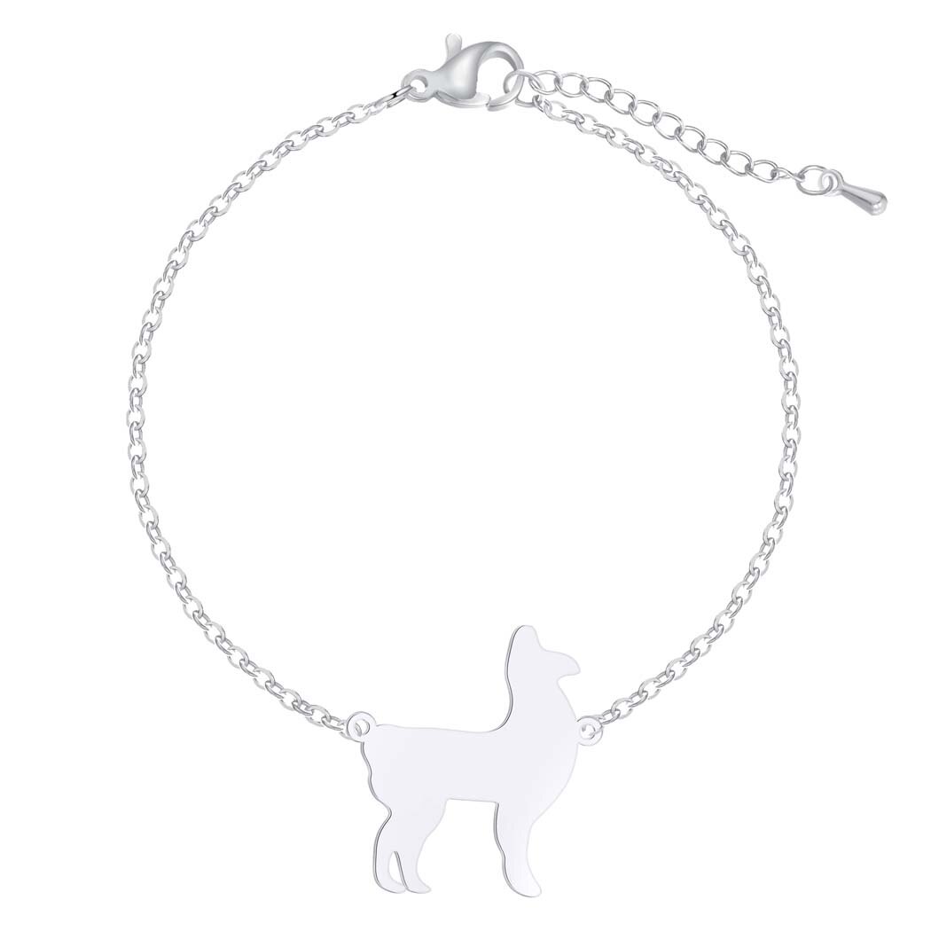 2021New Chandler Mode Armband Minimale Lama Alpaca Vormige Silhouet Hanger Ketting Handgemaakte Dier Sieraden