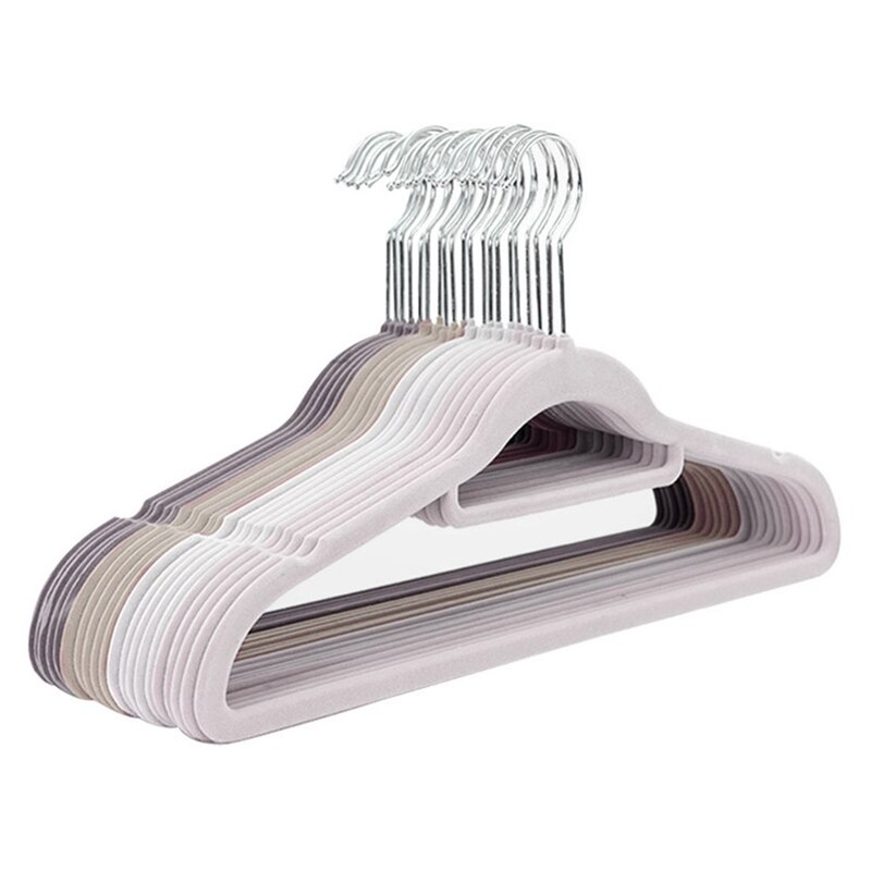 Ganchos de ropa de terciopelo antideslizantes, colgador de traje ultrafino, ahorrador de espacio, gancho giratorio de 360 grados, fuerte y duradero, 1 ud.
