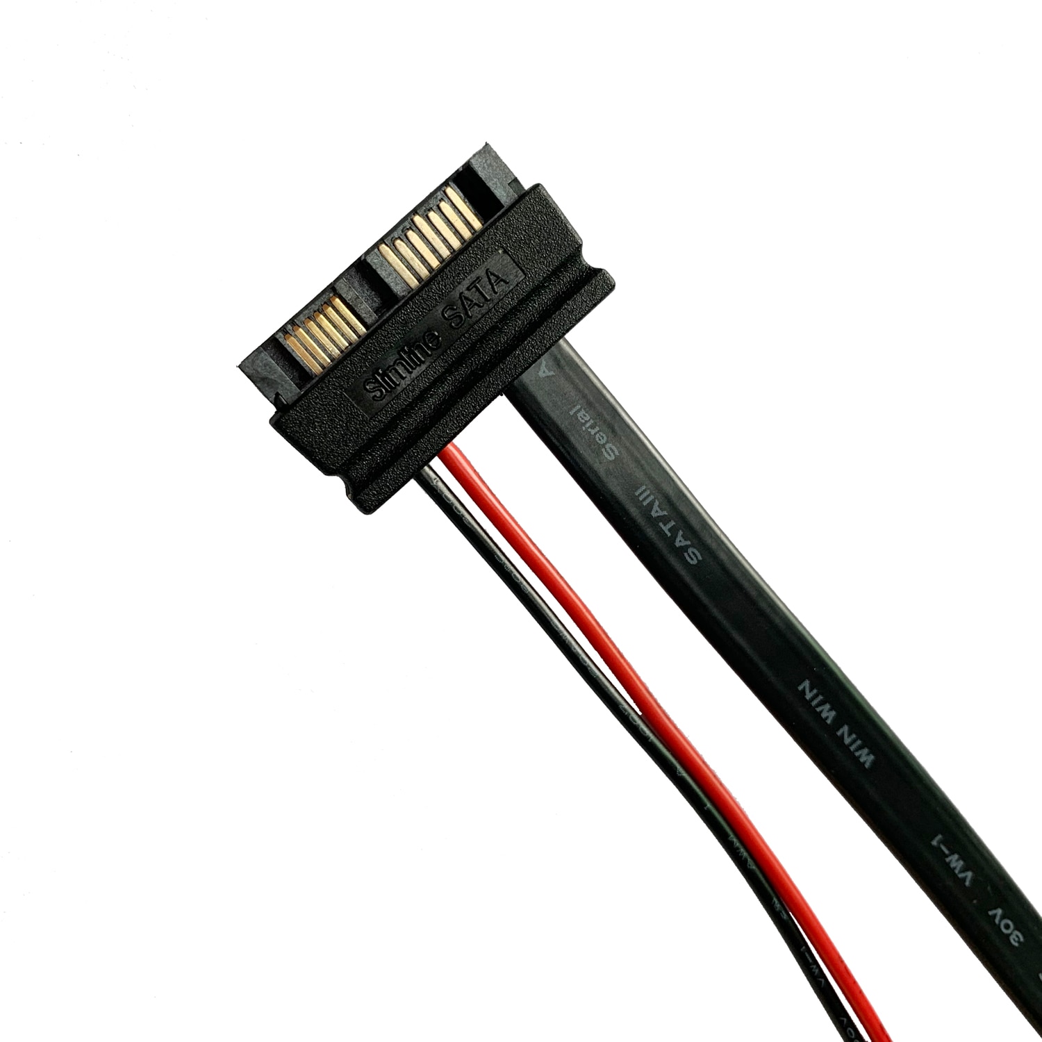 Frist Link 6 inches Slimline 13 pin SATA Male to 22 Pin SATA Female Cable Adapter-SATAIII cable
