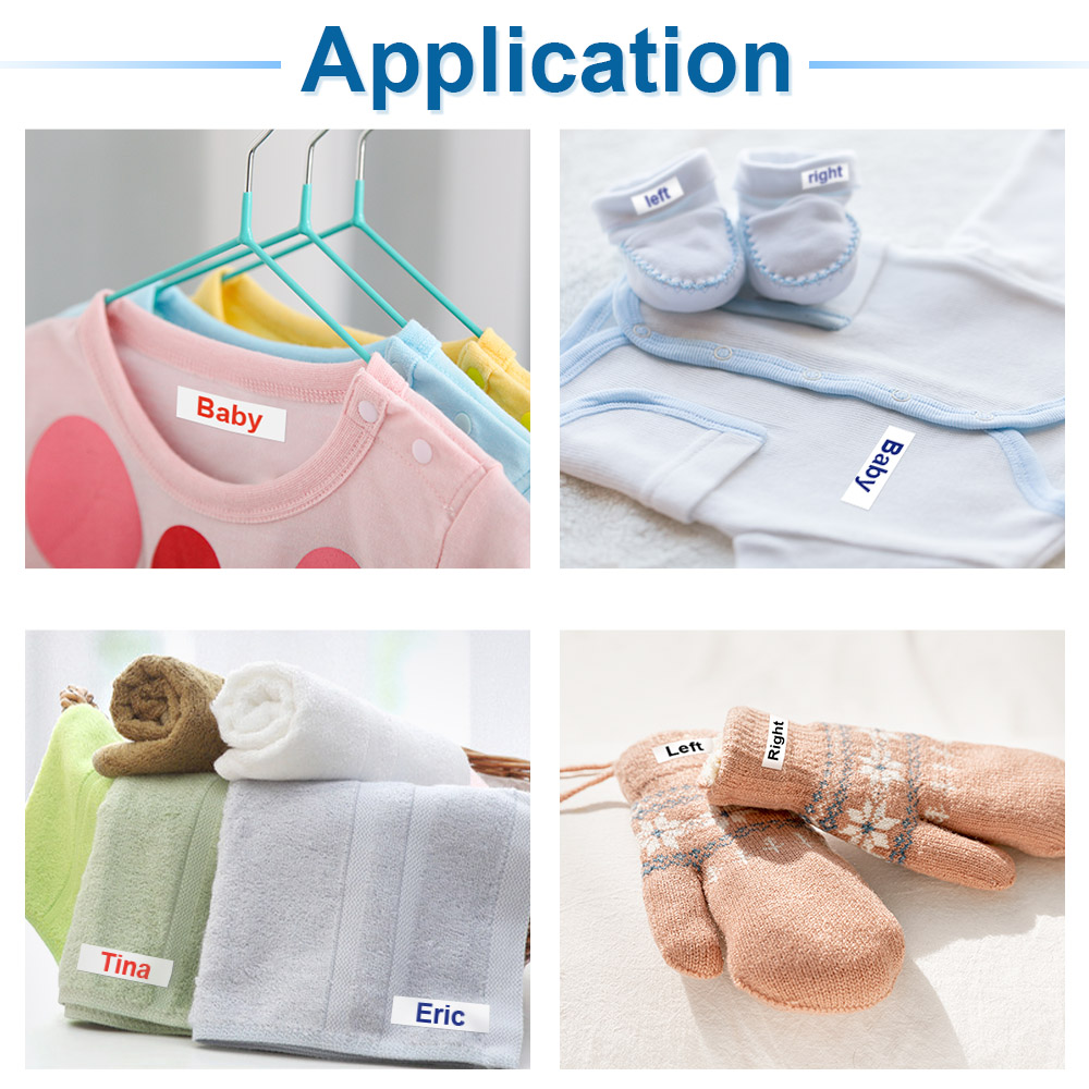 Labelwell 12Mm Label Compatibel Voor Brother FA3R FA231 FA3 Stof Ijzer Op Tape Zwart Rood Op Wit Voor pt Label Maker H110