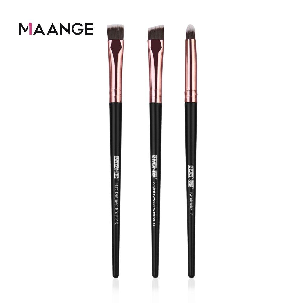 Maange 3/5/6/12 stuks oogmake-up kwast oogschaduw concealer blending wenkbrauw lip make-up kwast waaierkwast beautytool: 3 stuks borstels