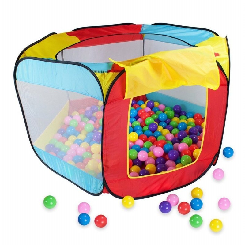 Play House Indoor and Outdoor Easy Folding Ball Pit Hideaway Tent Play Hut: Default Title