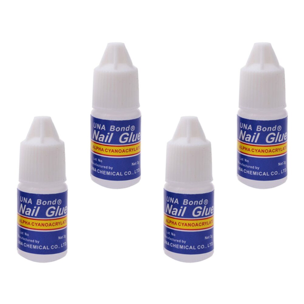 4 Stuks Nail Lijm Professionele Manicure Tool Acryl Nail Art Tips Decor Voor Thuis En Professionele Folie Sticker Nail Art