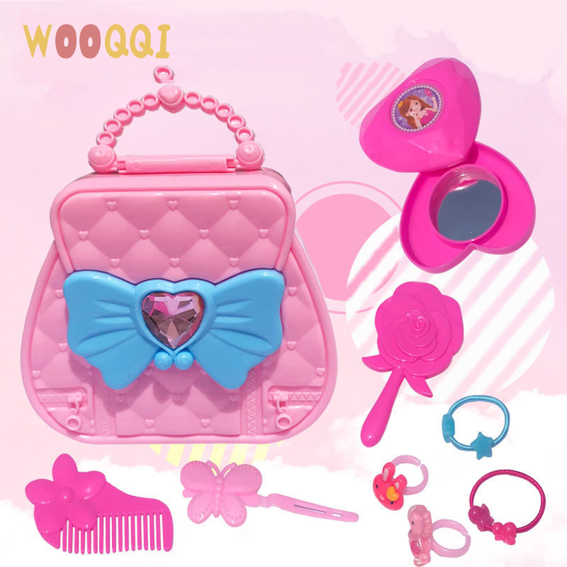 Rosa freundlicher Prinzessin Tasche Mädchen Spielen Haus Handtasche Kleine Mädchen Kosmetik Tasche Nette Mini Tasche Spielzeug für Mädchen