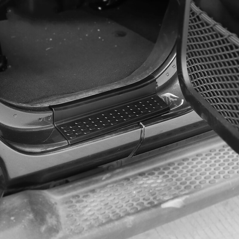 Front Entry Guards Door Sill Plate Protectors for Jeep Wrangler JL + for Jeep Gladiator JT + ABS Door Threshold Bar Stri