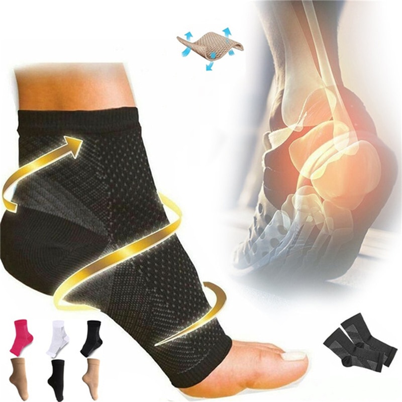 Foot Anti Fatigue Compression Socks Ankle Support Sleeve Circulation Relif Pain Sport Running Socks Open Toe