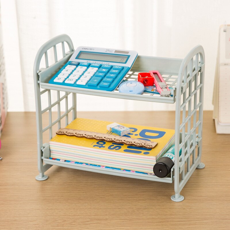 Dubbele Laag Mesh Bestand Lade Organizer Document Tijdschriftenrek Plastic Boek Houder Desktop Opslag Mand Plank Briefpapier