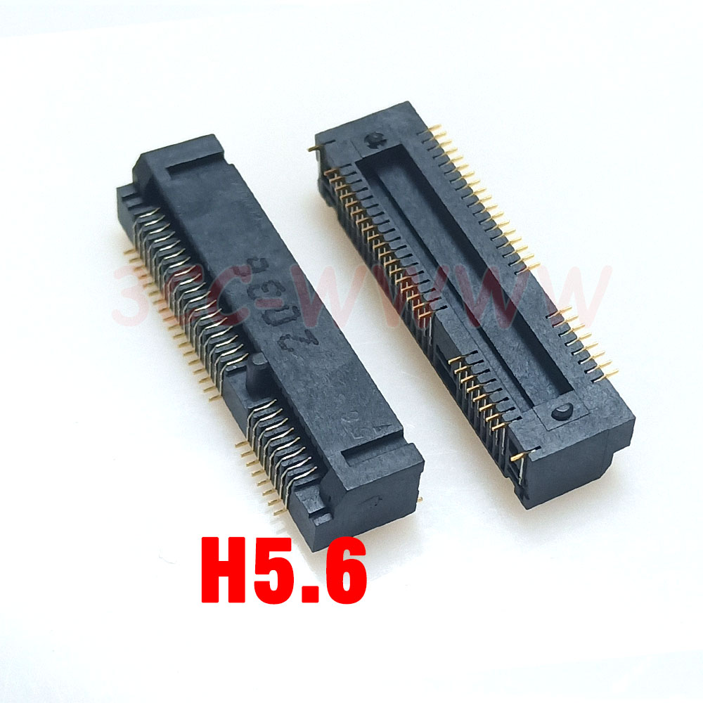 Conector MINI PCIE Msata ranura para enchufe PCI-E soporte de tarjeta de 52 pines H4.0MM H5.2 H5.6 H6.8 H-8 H9.0 para Notebook Mini PCIE 52P SMT SSD: Lavanda / 20-29 Unids