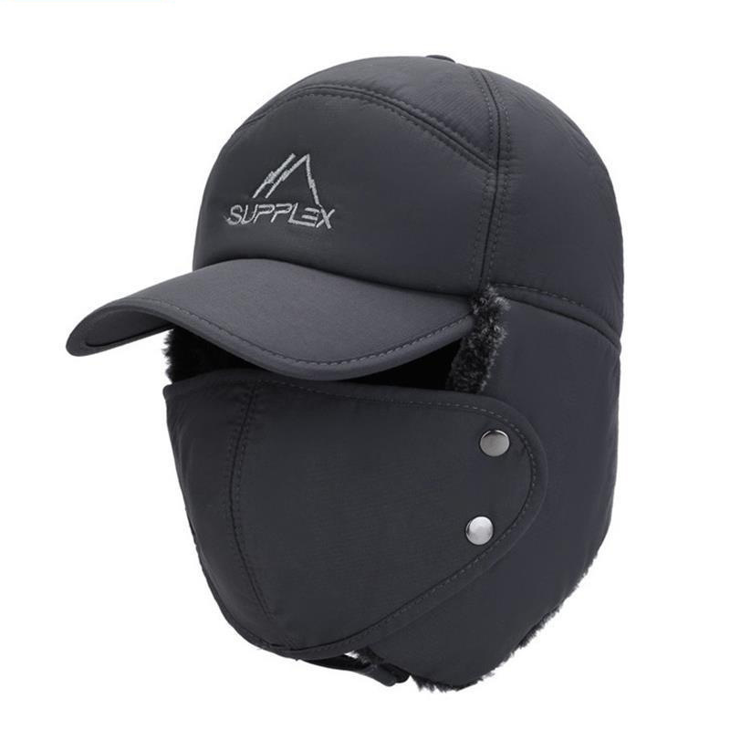 Sombrero de béisbol de piel Artificial engrosada para hombres y mujeres, gorro de esquí suave, frío extremo, sombrero de pesca al aire libre, cálido, invierno, 2024: Blanco