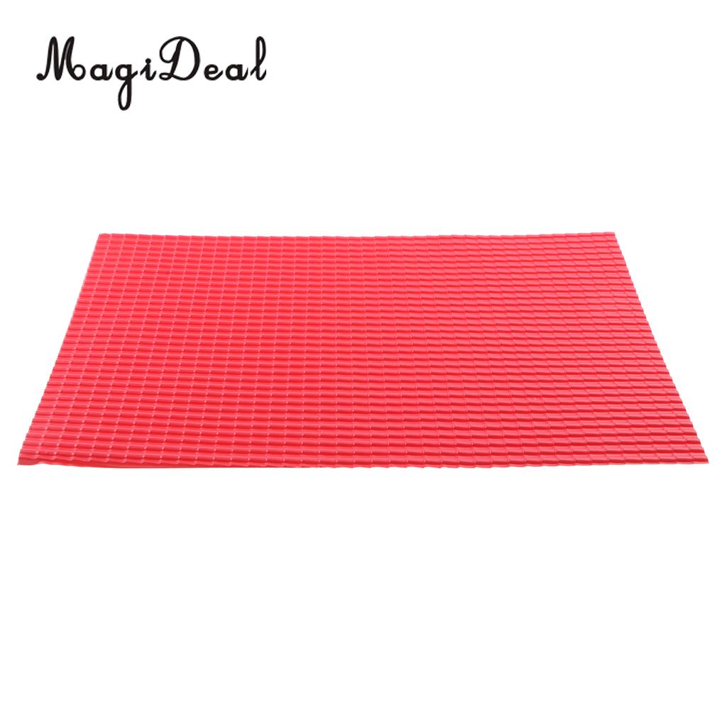 10Pcs 1/25 Scale Roof Tile Sheets Model Building Material PVC for Railway Layout Architecture