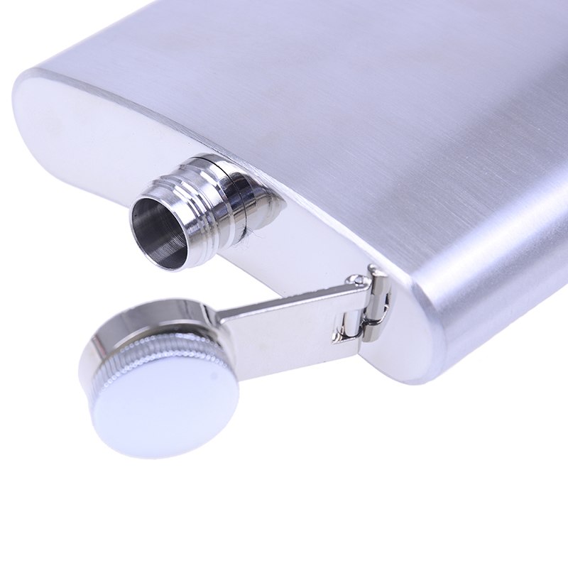 Stainless Steel Liquor Hip Flask Pocket Hip Flask Alcohol Whiskey Liquor Screw Cap 7 OZ Liquor Hip Flask 200ml