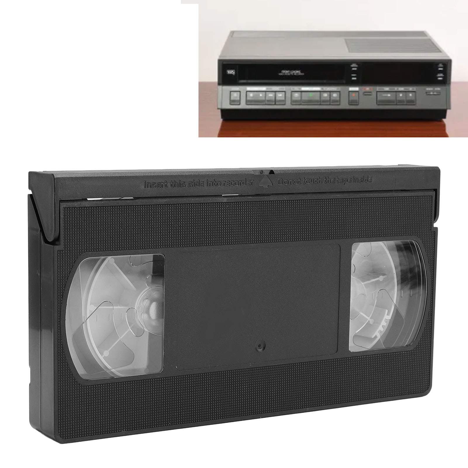 Nettoyeur de tête VCR VHS, outil de nettoyage de tête de lecteur vidéo réutilisable, technologie sèche, aucun fluide requis, nettoyeur de tête VHS