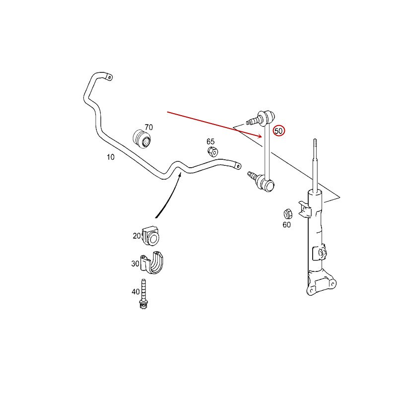 Lien de stabilisateur de barre oblique gauche et droite, pour C280mer ed es-be nzC300, 2033202889