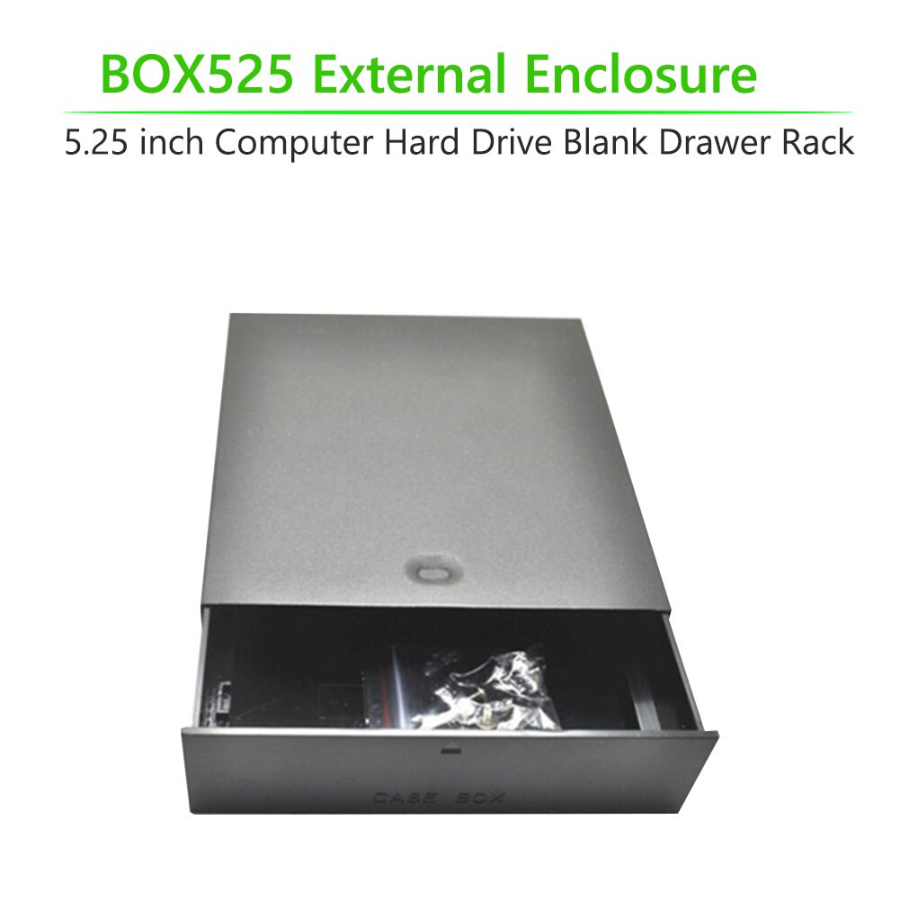 External Enclosure 5.25 inch Hard Drive Mobile Blank Rack Organizer Drawer Tray Storage Box Case for Desktop PC Accessories