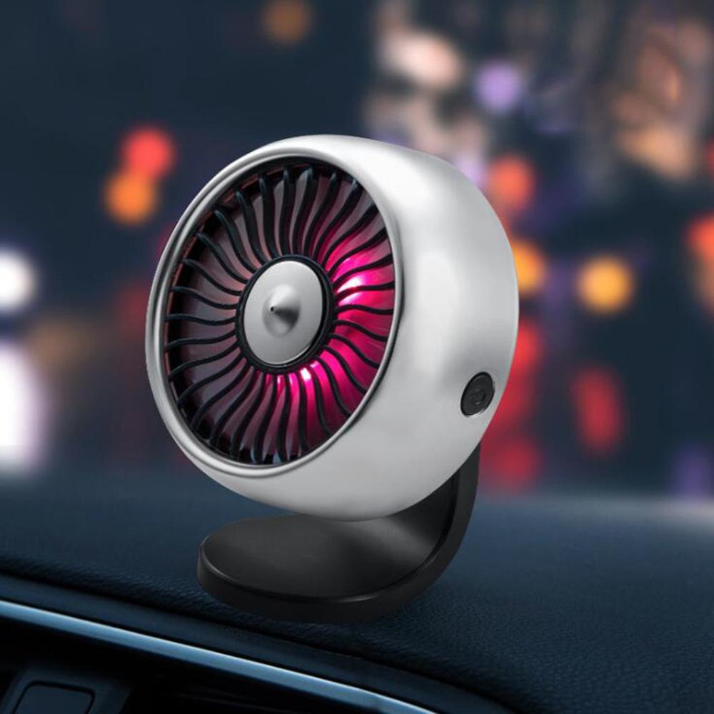 Car multi-functional fan 3 Speed Adjustment USB Car Fan Air Conditioner Colorful Light Dashboard Cooling Fan