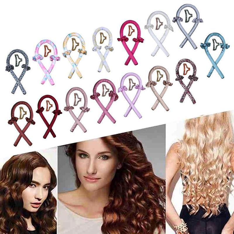 Ruban en soie pour boucler les cheveux, sans chaleur, bigoudis, doux, pour dormir